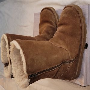Bearpaw Lindsay Suede Quilted Boot With 